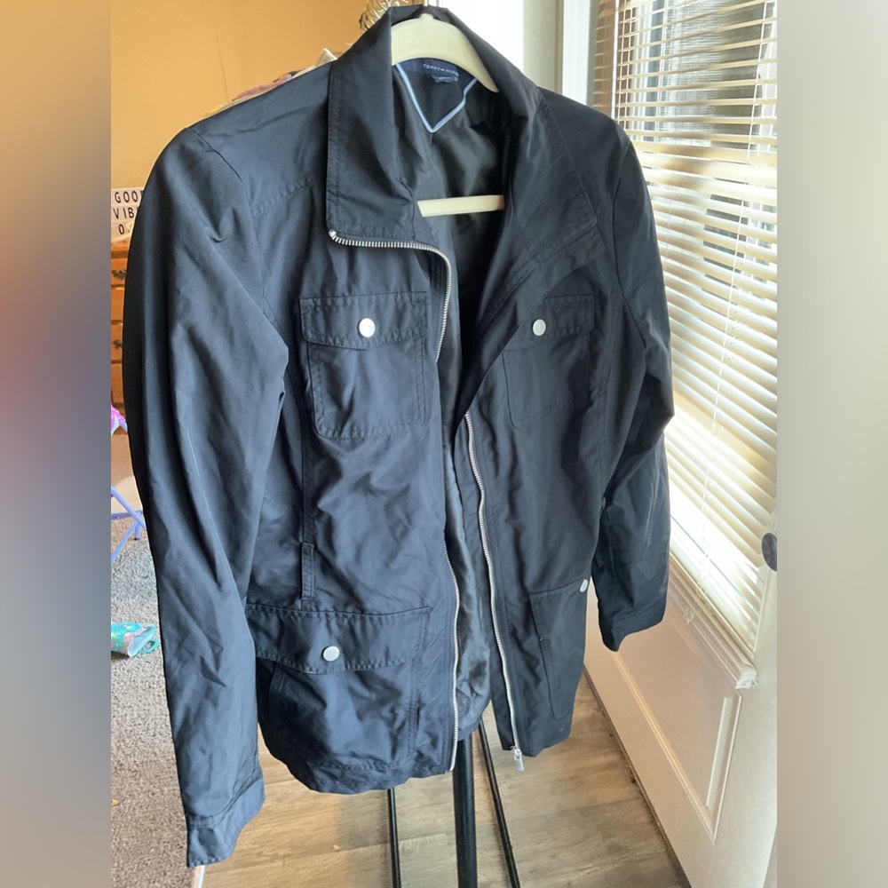 Black Tommy trench coat